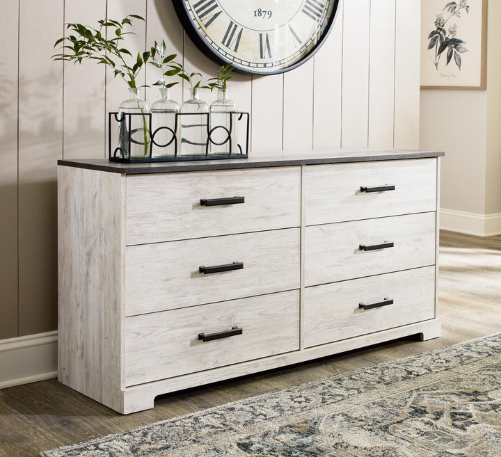 ASHLEY FURNITURE PKG009321 Queen Panel Headboard With Dresser and Chest
