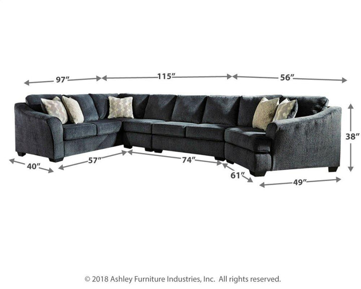 ASHLEY FURNITURE PKG001279 4-piece Sectional With Ottoman