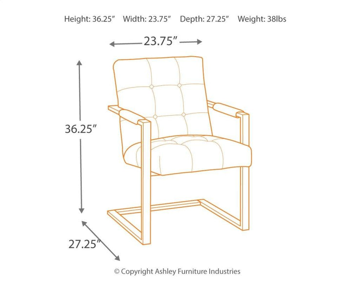 ASHLEY FURNITURE PKG008035 Home Office Desk With Chair and Storage