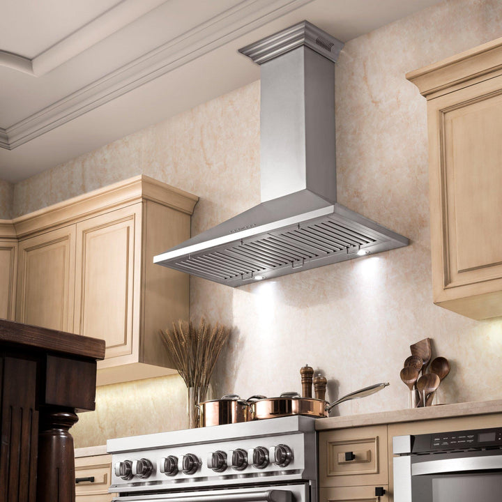 ZLINE KITCHEN AND BATH KL2CRNBT30 ZLINE Wall Mount Range Hood In Stainless Steel With Built-In CrownSound R Bluetooth Speakers Size: 30 inch