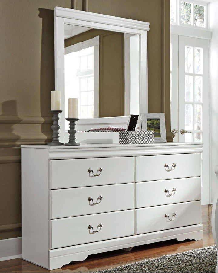 ASHLEY FURNITURE PKG014133 Queen Sleigh Bed With Mirrored Dresser and Nightstand
