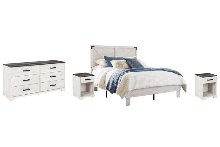 ASHLEY FURNITURE PKG009357 Full Platform Bed With Dresser and 2 Nightstands