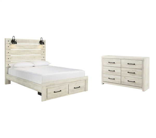 ASHLEY FURNITURE PKG003092 Queen Panel Bed With 2 Storage Drawers With Dresser