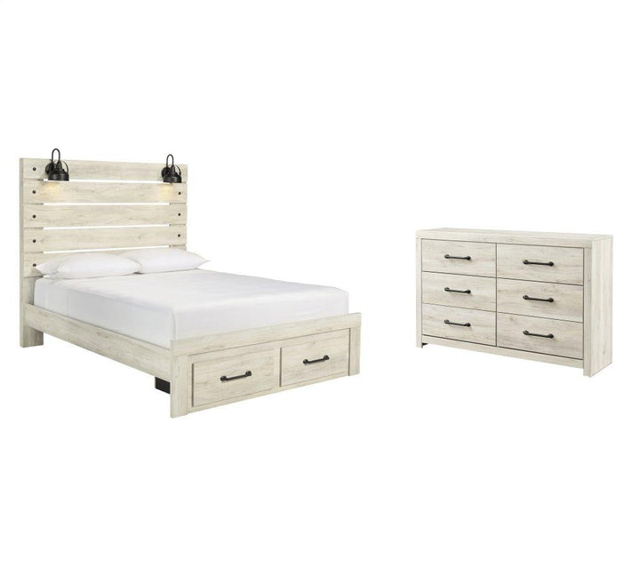 ASHLEY FURNITURE PKG003092 Queen Panel Bed With 2 Storage Drawers With Dresser