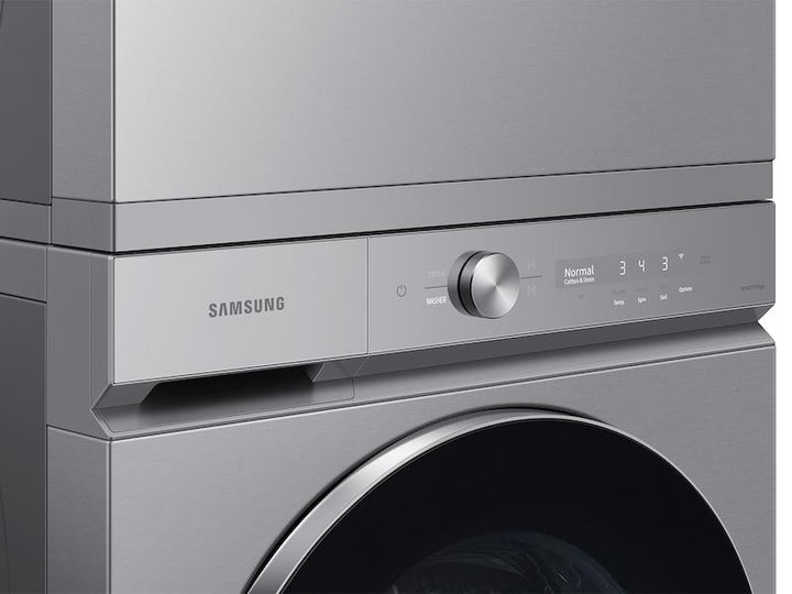 SAMSUNG WF53BB8900ATUS Bespoke 5.3 cu. ft. Ultra Capacity Front Load Washer with AI OptiWash TM and Auto Dispense in Silver Steel