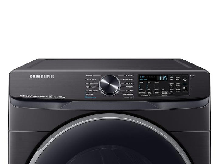 SAMSUNG DVG50A8500V 7.5 cu. ft. Smart Gas Dryer with Steam Sanitize+ in Brushed Black