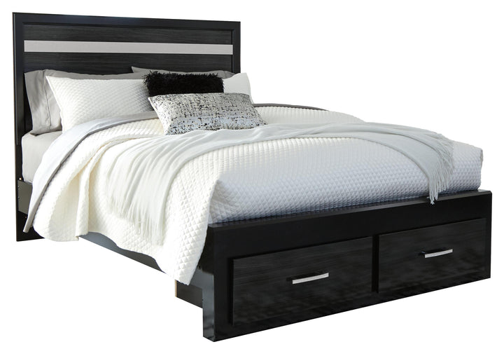 ASHLEY FURNITURE PKG007655 Queen Panel Bed With 2 Storage Drawers With Mirrored Dresser