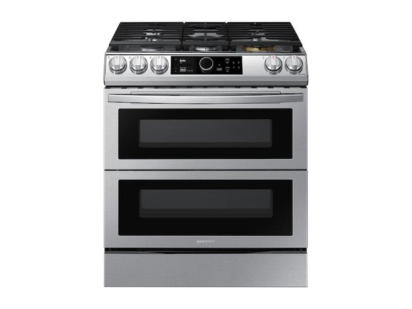 SAMSUNG NX60T8751SS 6.0 cu ft. Smart Slide-in Gas Range with Flex Duo TM , Smart Dial & Air Fry in Stainless Steel