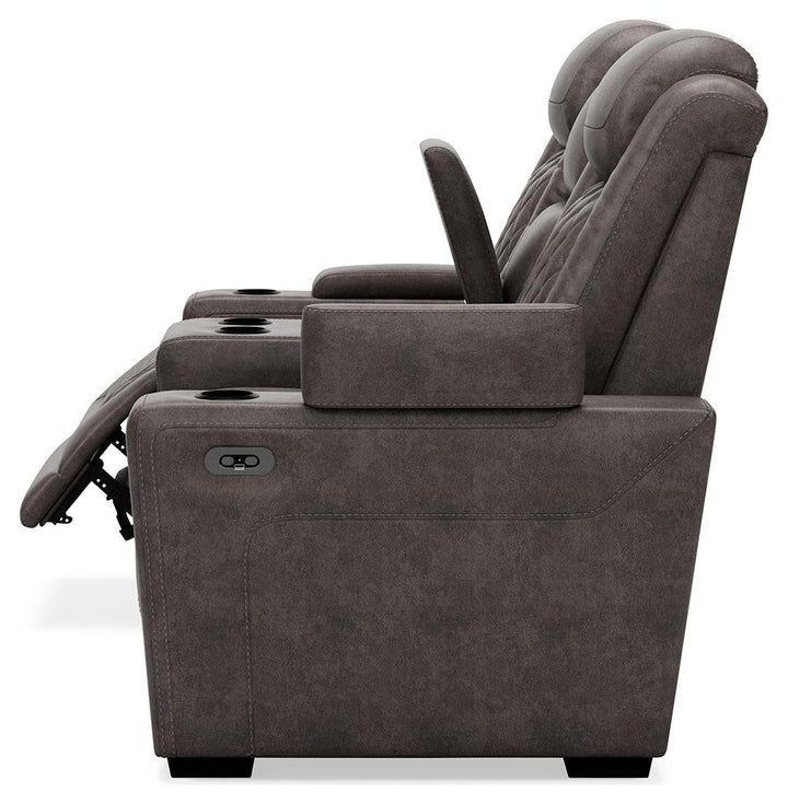 ASHLEY FURNITURE 9300318 Hyllmont Power Reclining Loveseat With Console