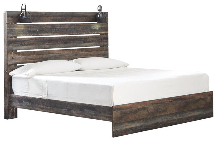 ASHLEY FURNITURE PKG003194 King Panel Bed With Mirrored Dresser and 2 Nightstands