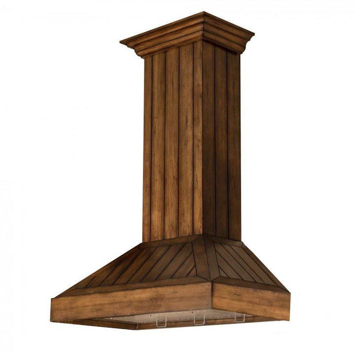 ZLINE KITCHEN AND BATH KPLL30 ZLINE Wooden Wall Mount Range Hood In Rustic Light Finish - Includes Motor Size: 30 Inch