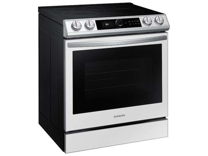 SAMSUNG NE63BB871112AA Bespoke Smart Slide-in Electric Range 6.3 cu. ft. with Smart Dial & Air Fry in White Glass