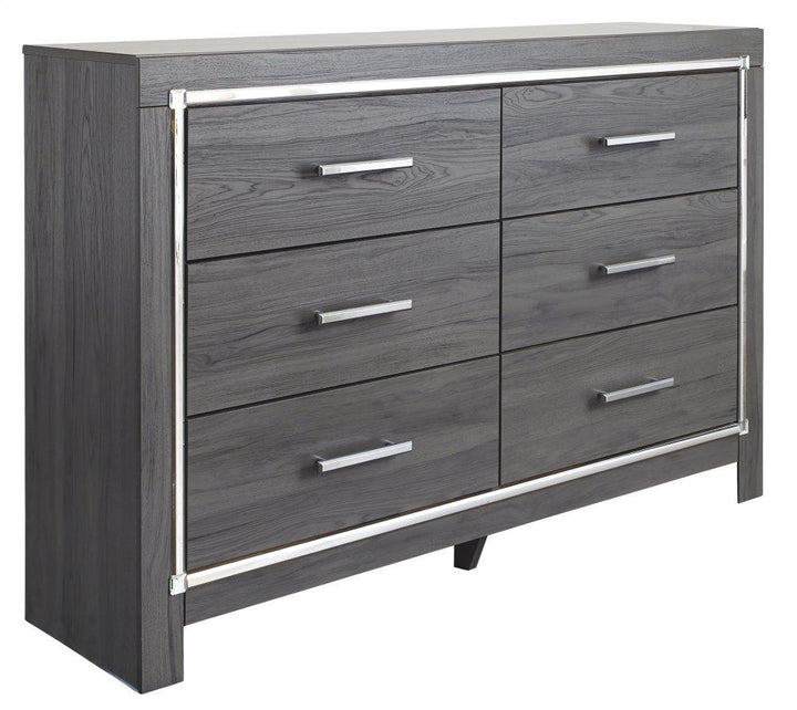 ASHLEY FURNITURE PKG003491 King/california King Upholstered Panel Headboard With Dresser