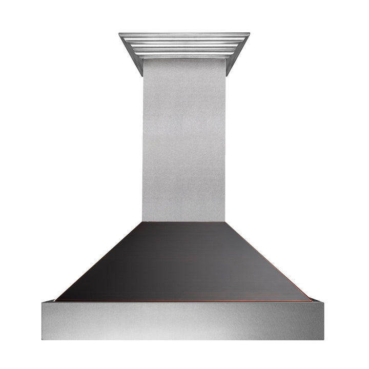 ZLINE KITCHEN AND BATH 8654ORB30 ZLINE Ducted ZLINE DuraSnow Stainless Steel R Range Hood with Oil Rubbed Bronze Shell Size: 30 Inch