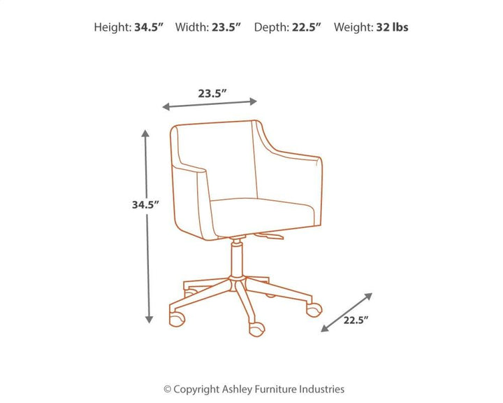 ASHLEY FURNITURE PKG008037 Home Office Desk With Chair