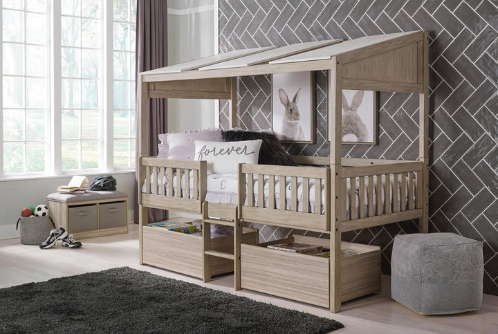 ASHLEY FURNITURE B081B5 Wrenalyn Twin Loft Bed With Under Bed Bin Storage