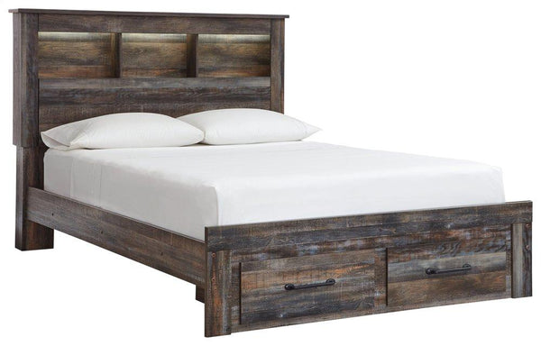 ASHLEY FURNITURE B211B23 Drystan Queen Bookcase Bed With 2 Storage Drawers