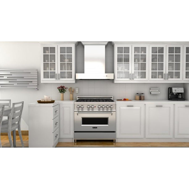 ZLINE KITCHEN AND BATH KECOMCRN30 ZLINE 30" Professional Wall Mount Range Hood In Stainless Steel With Crown Molding