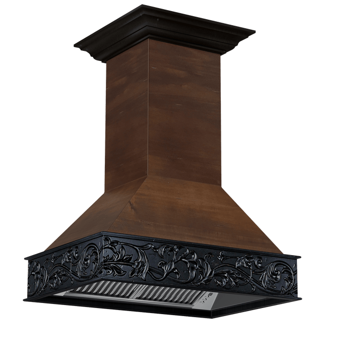 ZLINE KITCHEN AND BATH 9373AR36 ZLINE 36" Wooden Wall Mount Range Hood in Antigua and Walnut