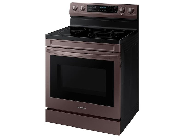 SAMSUNG NE63A6711ST 6.3 cu. ft. Smart Freestanding Electric Range with No-Preheat Air Fry, Convection+ & Griddle in Tuscan Stainless Steel