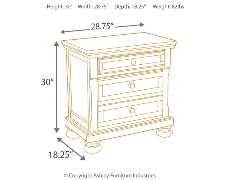 ASHLEY FURNITURE PKG006223 King Panel Bed With Mirrored Dresser and 2 Nightstands