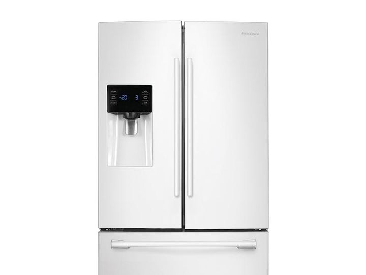 SAMSUNG RF263BEAEWW 25 cu. ft. French Door Refrigerator with External Water & Ice Dispenser in White