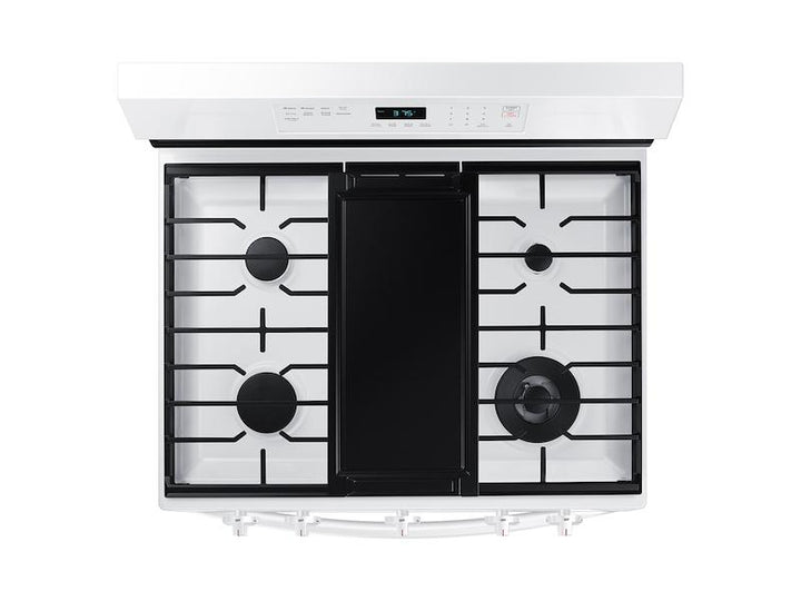 SAMSUNG NX60A6511SW 6.0 cu. ft. Smart Freestanding Gas Range with Integrated Griddle in White