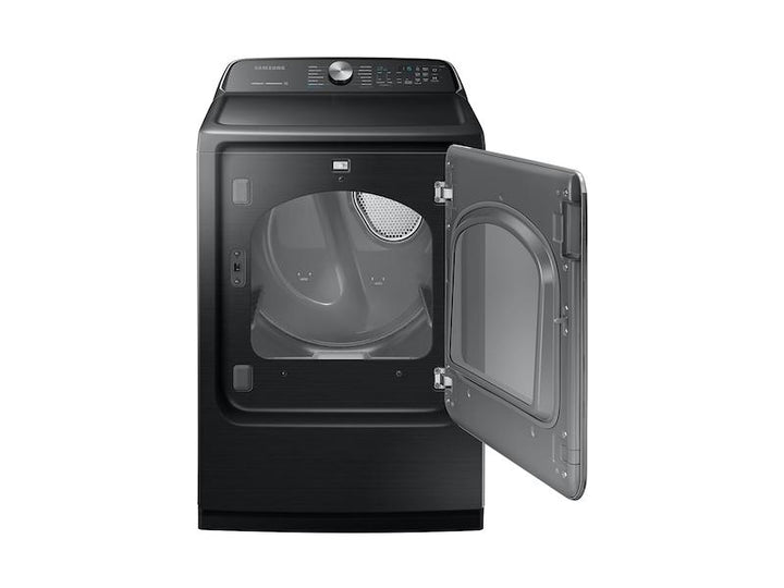 SAMSUNG DVE54R7600V 7.4 cu. ft. Electric Dryer with Steam Sanitize+ in Black Stainless Steel