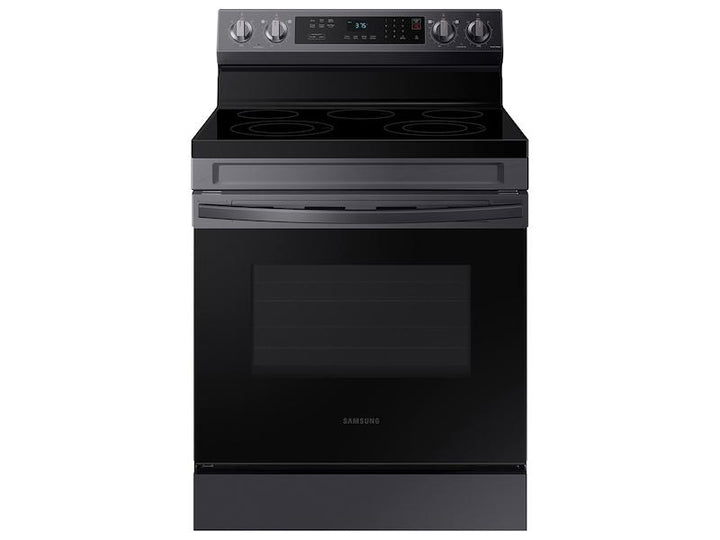 SAMSUNG NE63A6311SG 6.3 cu. ft. Smart Freestanding Electric Range with Rapid Boil TM & Self Clean in Black Stainless Steel