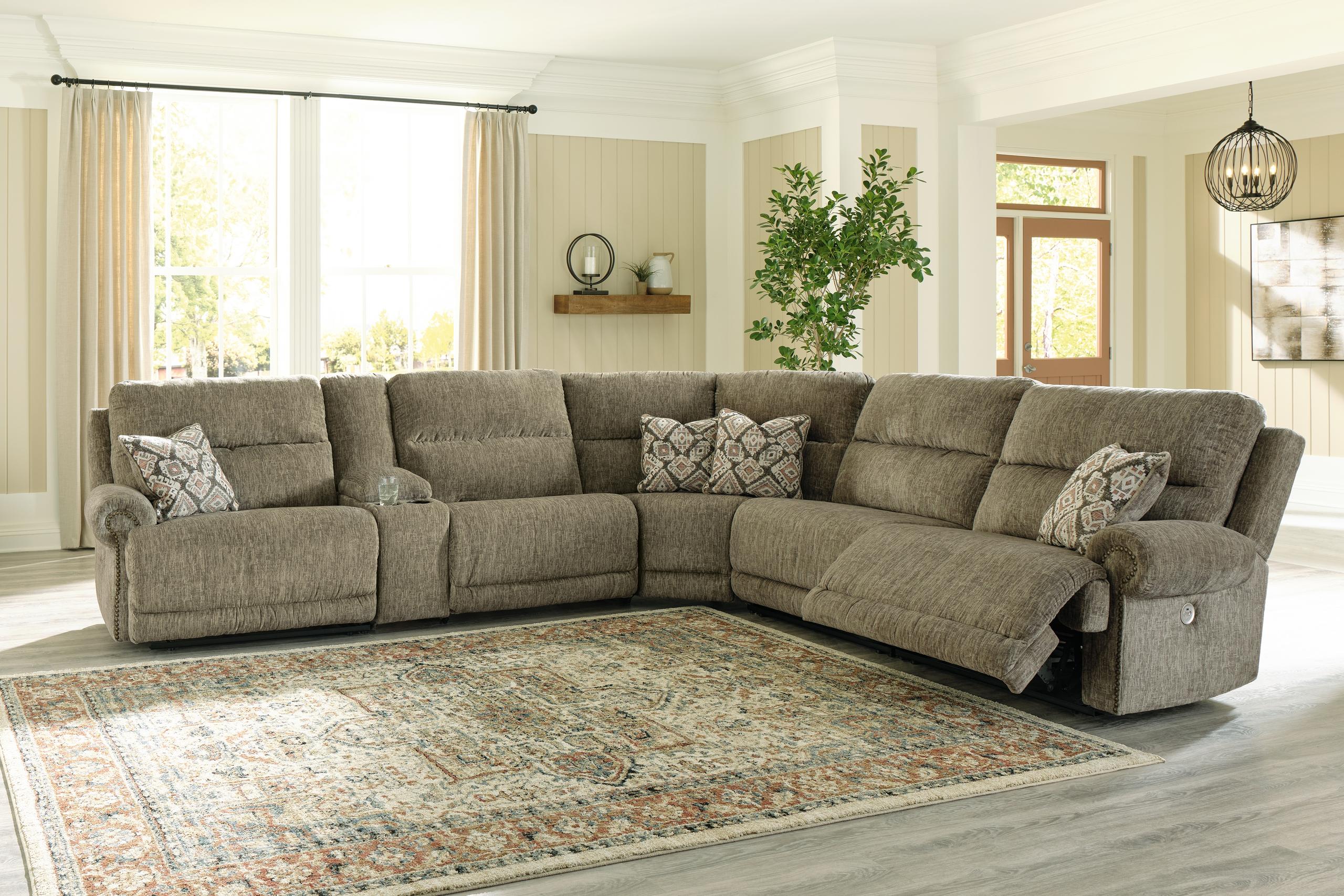 ASHLEY FURNITURE 85407S2 Lubec 6-piece Power Reclining Sectional