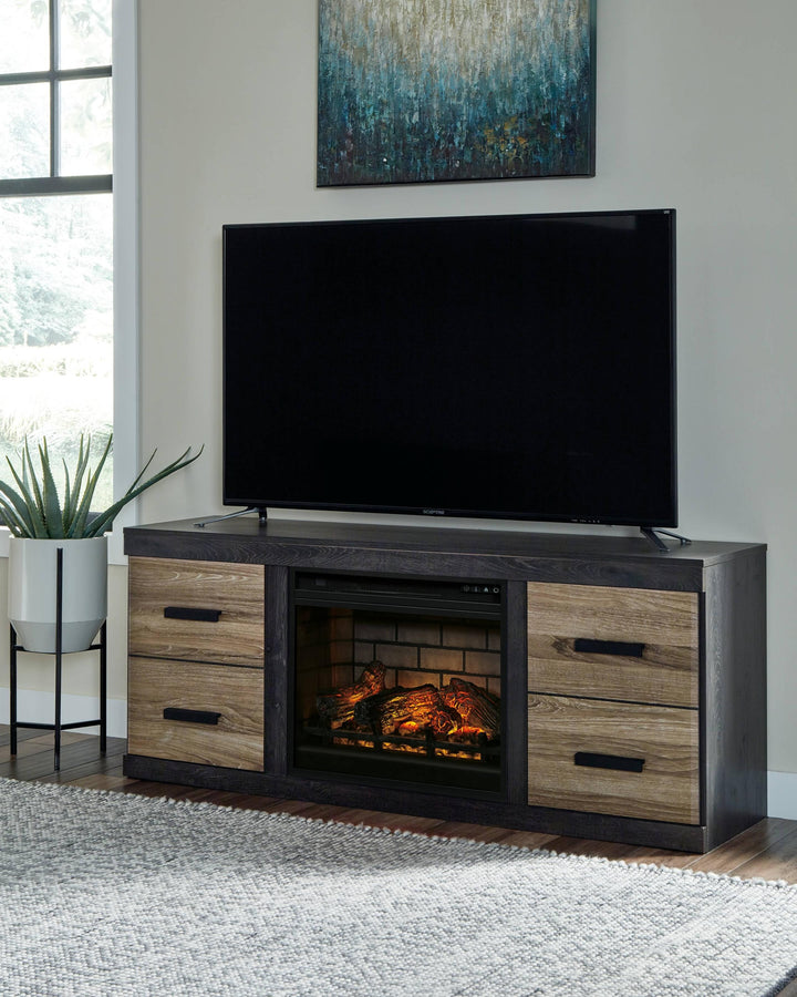 ASHLEY FURNITURE EW0325W1 Harlinton 60" TV Stand With Electric Fireplace