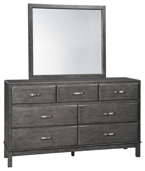 ASHLEY FURNITURE PKG005272 Full Storage Bed With 7 Storage Drawers With Mirrored Dresser, Chest and 2 Nightstands