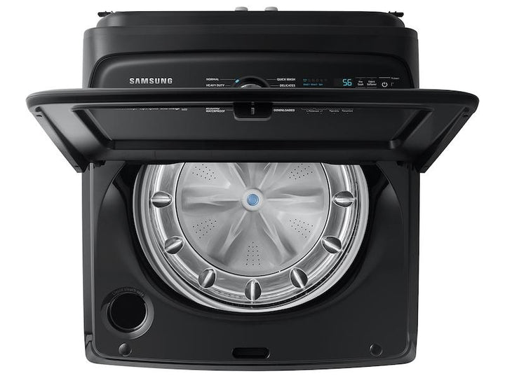 SAMSUNG WA52A5500AV 5.2 cu. ft. Large Capacity Smart Top Load Washer with Super Speed Wash in Brushed Black