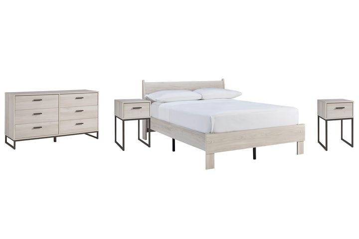 ASHLEY FURNITURE PKG009038 Full Platform Bed With Dresser and 2 Nightstands