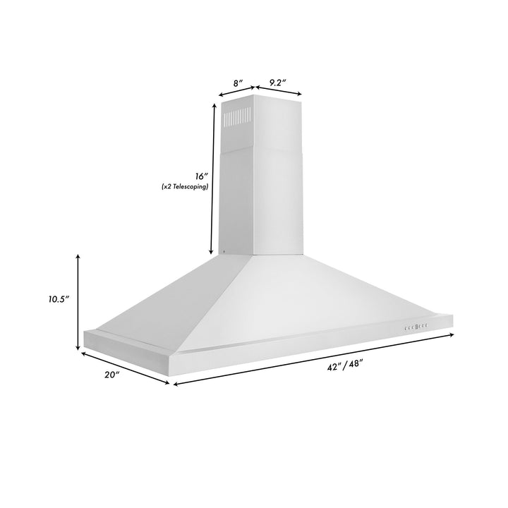 ZLINE KITCHEN AND BATH KB24 ZLINE Convertible Vent Wall Mount Range Hood in Stainless Steel Size: 24 Inch