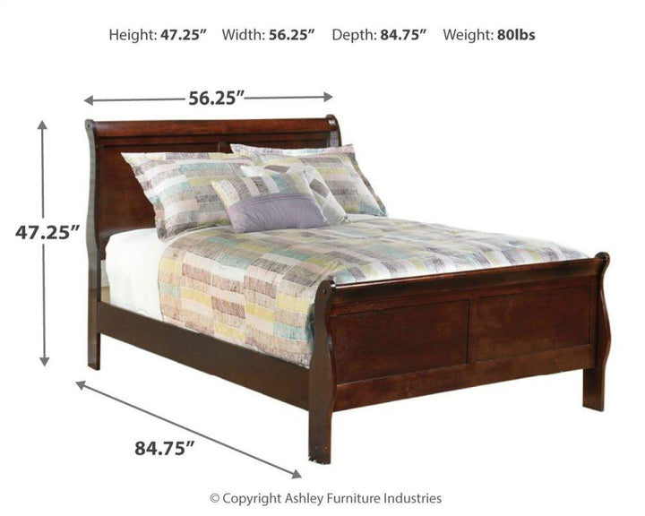 ASHLEY FURNITURE PKG004967 Full Sleigh Bed With Mirrored Dresser and Chest