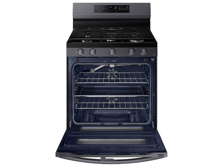 SAMSUNG NX60A6751SG 6.0 cu. ft. Smart Freestanding Gas Range with Flex Duo TM & Air Fry in Black Stainless Steel