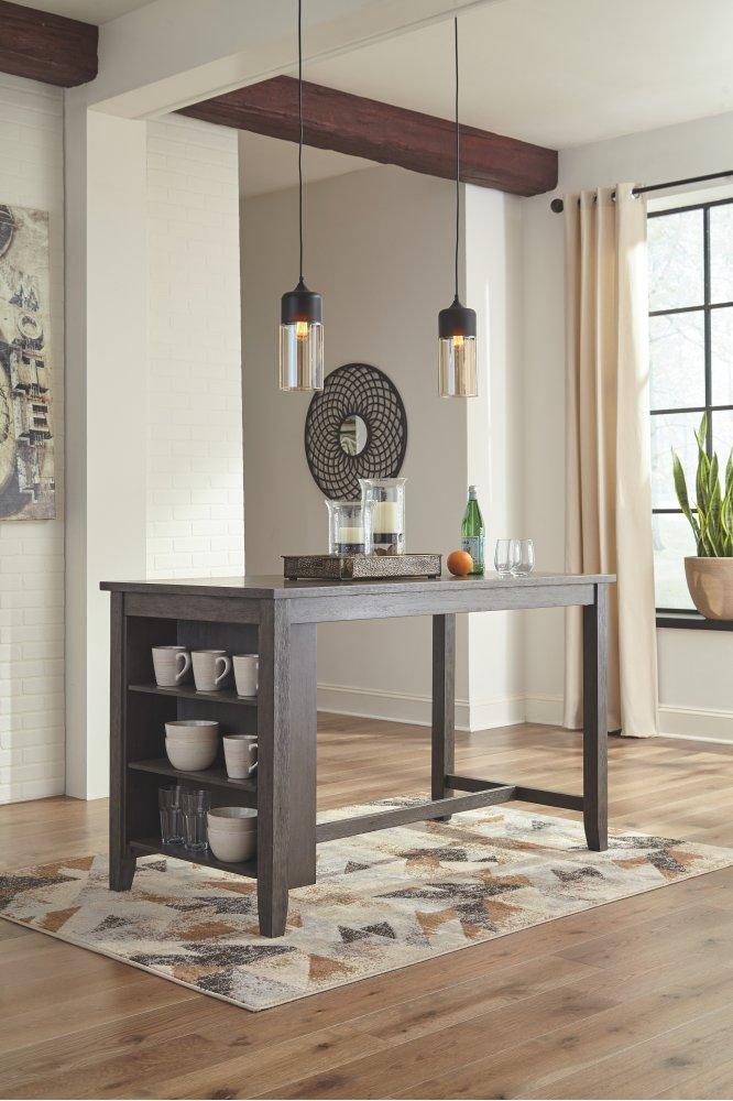 ASHLEY FURNITURE D388D2 Caitbrook Counter Height Dining Table and 4 Barstools