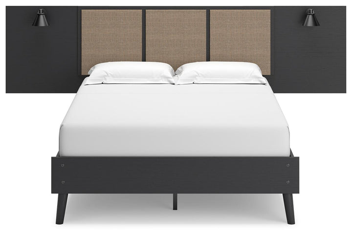ASHLEY FURNITURE EB1198B4 Charlang Full Panel Platform Bed With 2 Extensions
