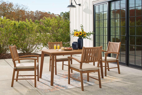 ASHLEY FURNITURE PKG013833 Outdoor Dining Table and 4 Chairs