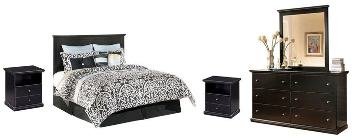 ASHLEY FURNITURE PKG002681 King/california King Panel Headboard With Mirrored Dresser and 2 Nightstands