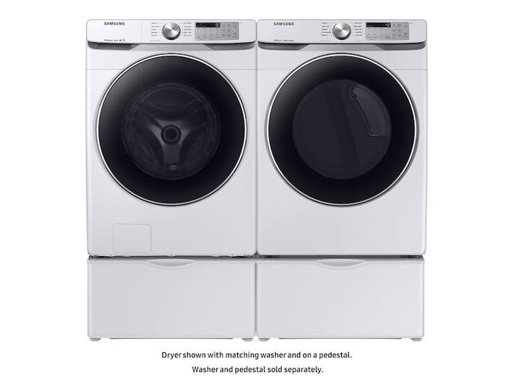 SAMSUNG DVE45T6200W 7.5 cu. ft. Electric Dryer with Steam Sanitize+ in White