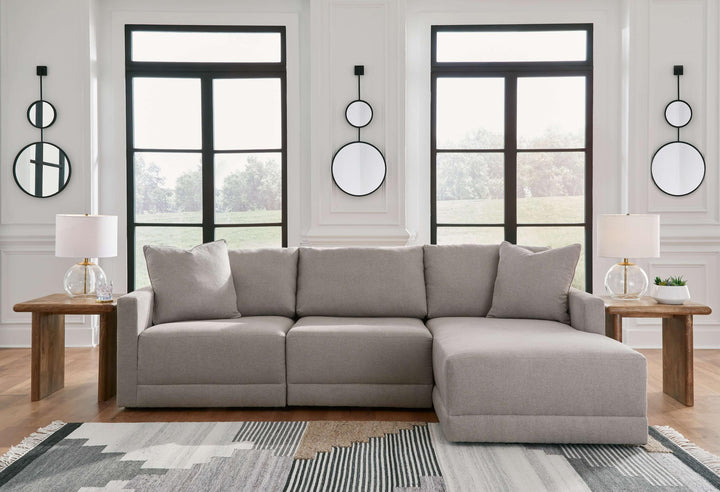 ASHLEY FURNITURE 22201S4 Katany 3-piece Sectional With Chaise