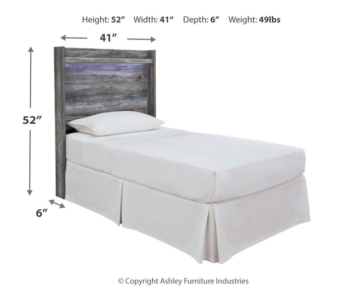 ASHLEY FURNITURE PKG014084 Twin Panel Headboard With Mirrored Dresser and Nightstand