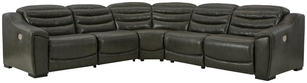 ASHLEY FURNITURE U63404S3 Center Line 5-piece Power Reclining Sectional