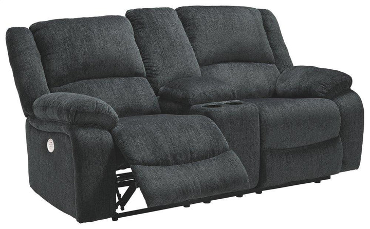 ASHLEY FURNITURE 7650496 Draycoll Power Reclining Loveseat With Console