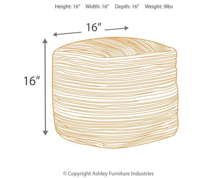 ASHLEY FURNITURE A1000550 Absalom Pouf