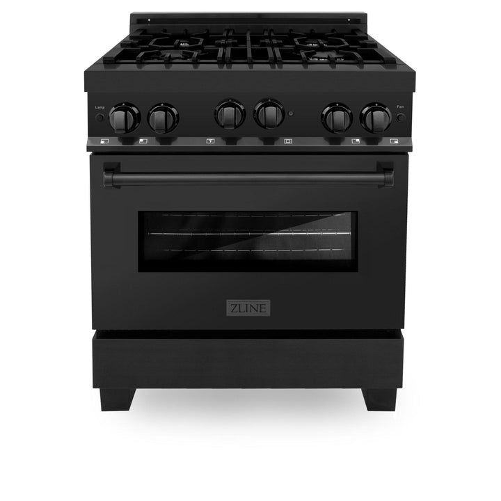 ZLINE KITCHEN AND BATH RGB24 ZLINE 24" 2.8 cu. ft. Range with Gas Stove and Gas Oven in Black Stainless Steel