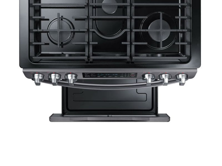 SAMSUNG NX58R9421SG 5.8 cu. ft. Slide-in Gas Range with Convection in Black Stainless Steel