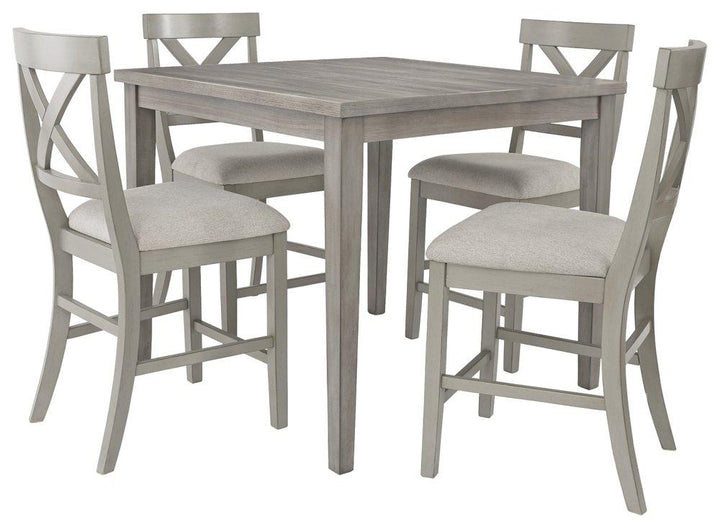 ASHLEY FURNITURE PKG002385 Counter Height Dining Table and 4 Barstools